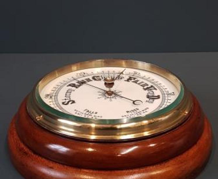 Victorian Turned Mahogany Barometer  - Image 3