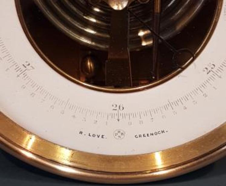 Victorian Brass Cased Marine Barometer  - Image 5