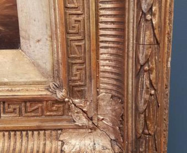  Superb Victorian Oil Of Sheep & Hens  - Image 6