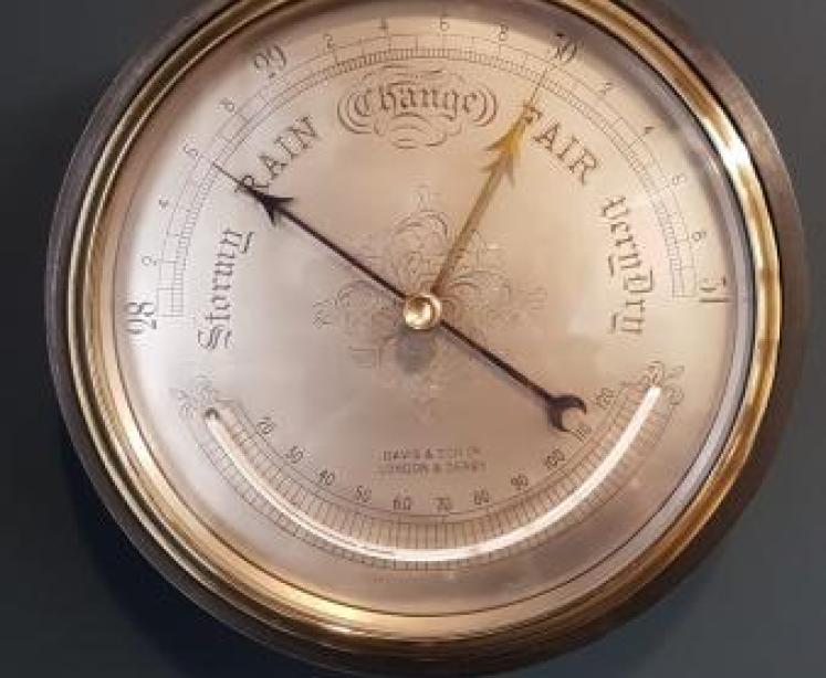 Davis of London Steel Case Marine Barometer - Image 1