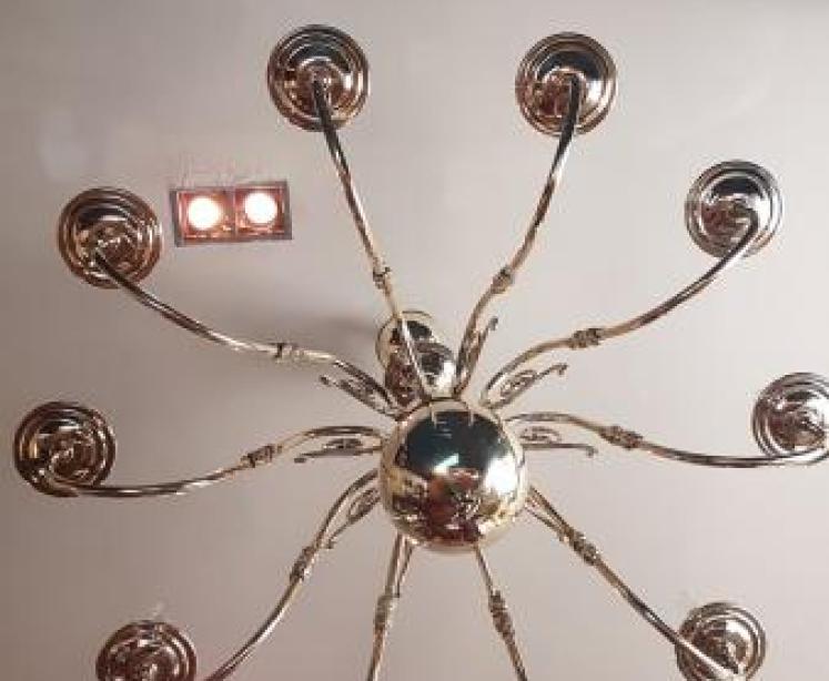 Large Edwardian 8 Arm Chandelier - Image 6