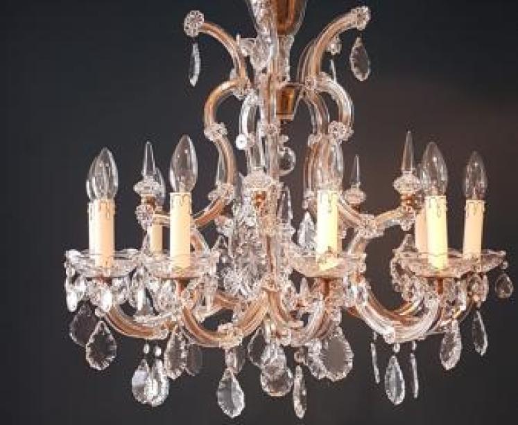 Superb Edwardian Cut Crystal Chandelier  - Image 1