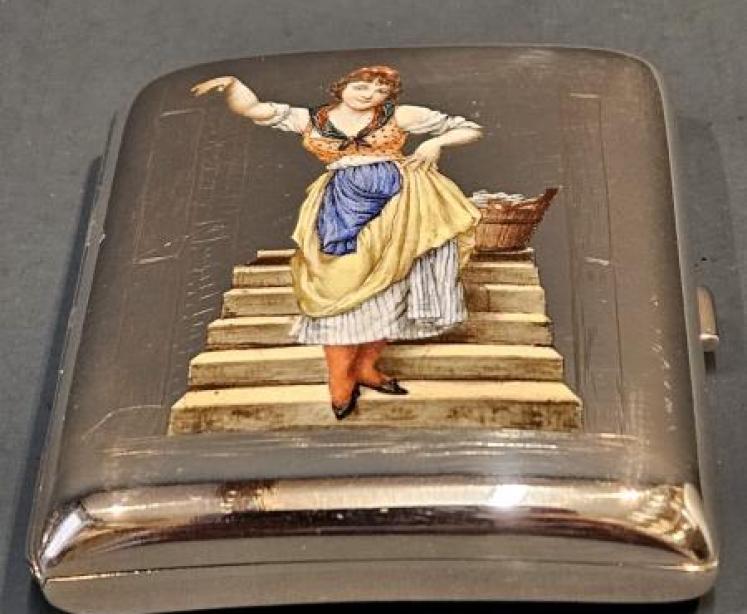 Outstanding Silver and Enamel Cheroot Case - Image 6
