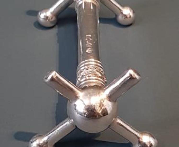 Matching Pair of Solid Silver Knife Rests - Image 2