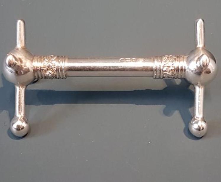 Matching Pair of Solid Silver Knife Rests - Image 3