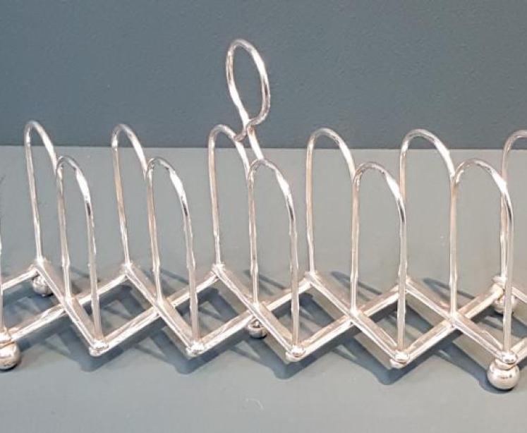 Rare Victorian Silver Expanding Toast Rack - Image 1
