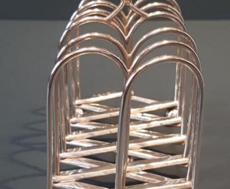 Rare Victorian Silver Expanding Toast Rack - Image 2