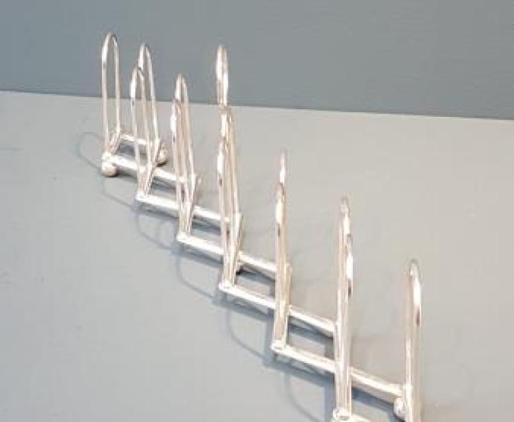 Rare Victorian Silver Expanding Toast Rack - Image 7