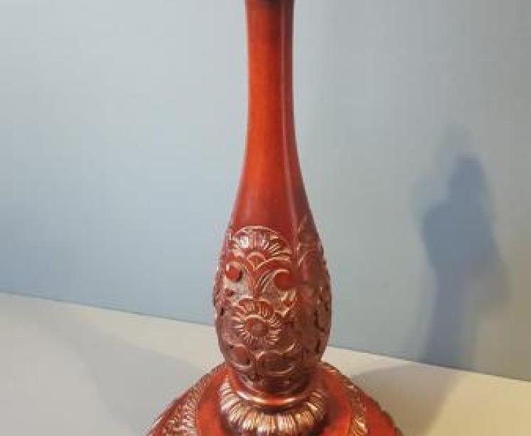 Large Edwardian Mahogany Table Lamp  - Image 5