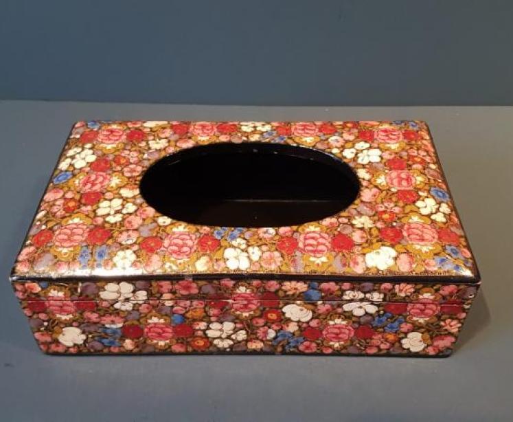 Superb 1930's Kashmiri Tissue Box - Image 5