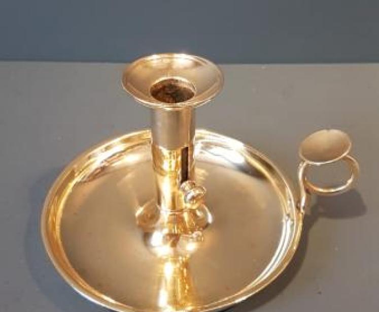 George III Brass Chamber Stick  - Image 5