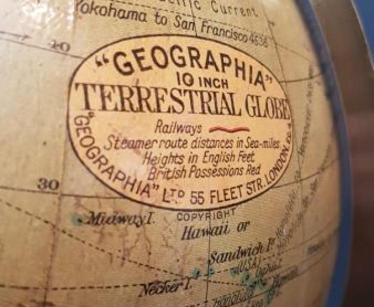 Superb 1930's Geographia 10" Paper Mache Globe - Image 5