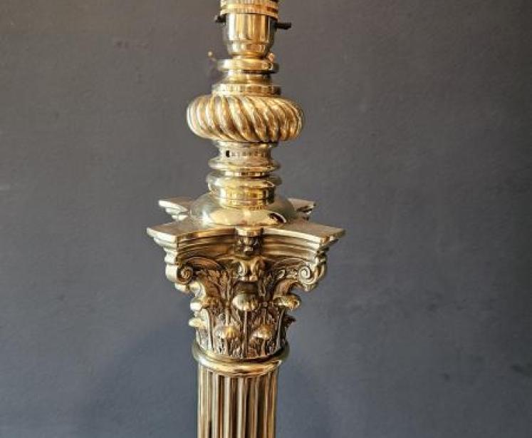 Outstanding Quality Victorian Brass Lamp Standard - Image 5