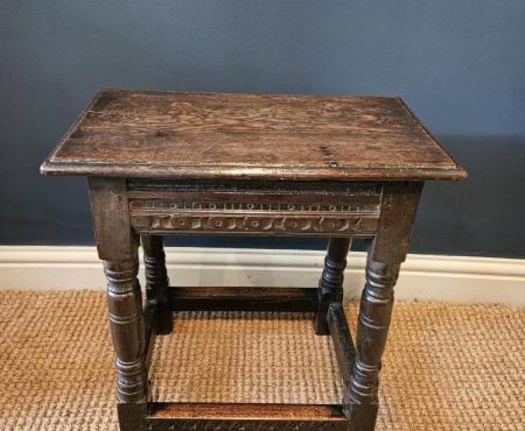 Period Oak Joint Stool - Image 3