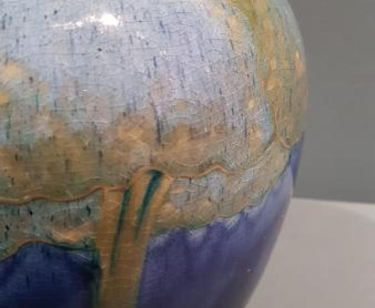 Large Early Moorcroft Moonlit Blue Vase  - Image 3