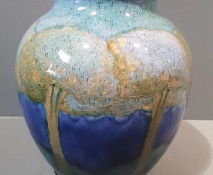 Large Early Moorcroft Moonlit Blue Vase  - Image 5