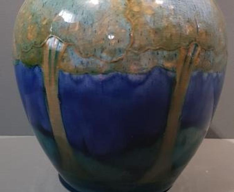 Large Early Moorcroft Moonlit Blue Vase  - Image 6