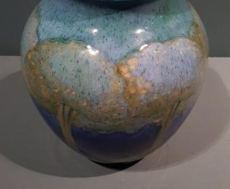 Large Early Moorcroft Moonlit Blue Vase  - Image 7