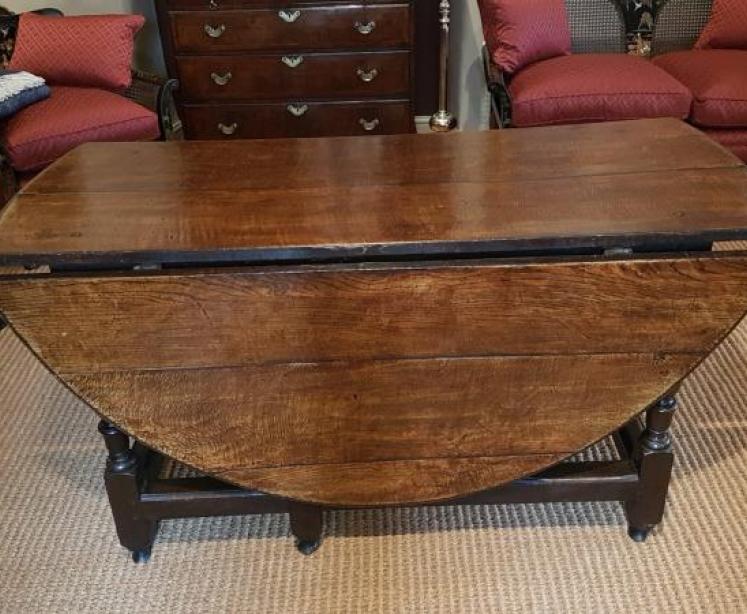 8 Seater George II Oak Oval Table - Image 4