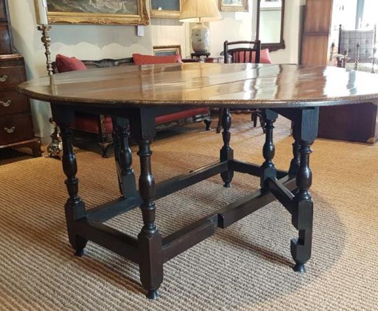 8 Seater George II Oak Oval Table - Image 5