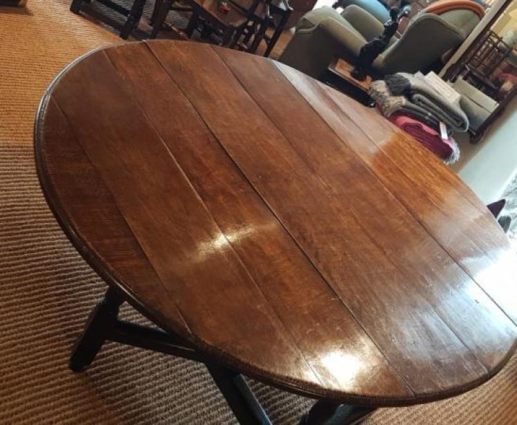 8 Seater George II Oak Oval Table - Image 6