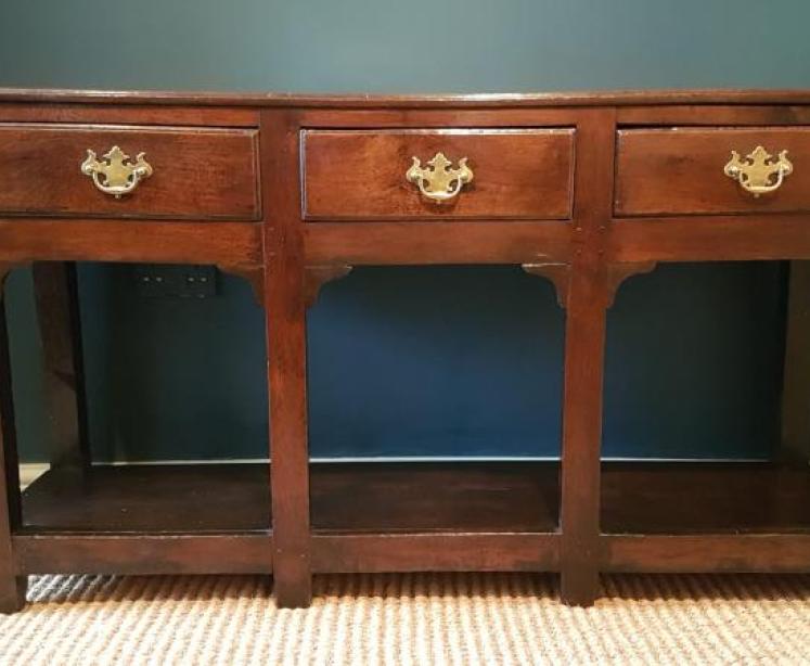George II Oak Open Pot Board Dresser - Image 2