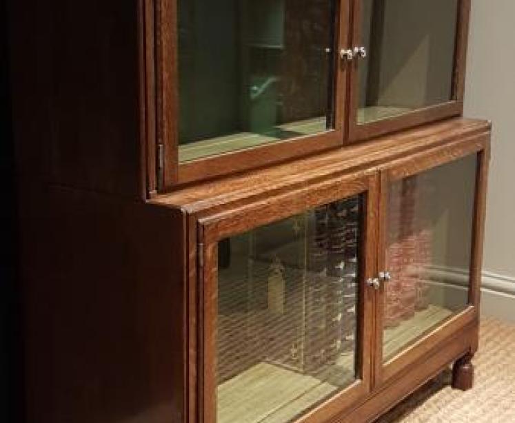 Immaculate Edwardian Oak Barristers Bookcase - Image 5