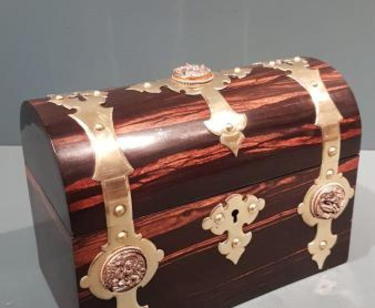 Victorian Coromandel Stationary and Letter Box - Image 1