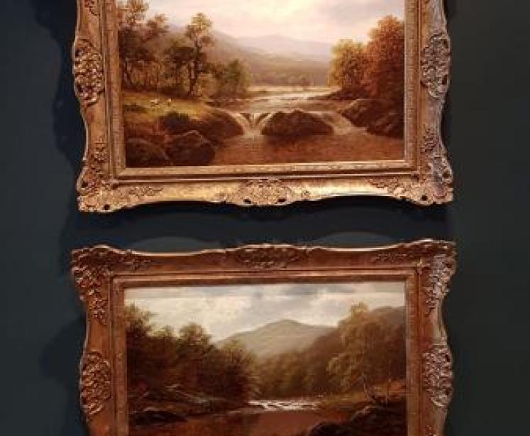 Pair of Oils on Canvas by William Mellor - Image 1