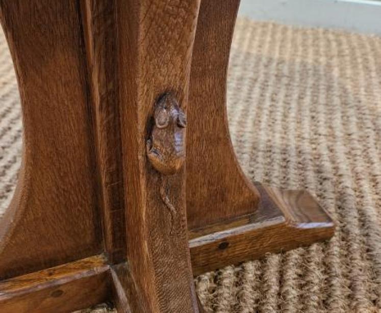 1950's Thompson of Kilburn Mouseman Occasional Table - Image 5