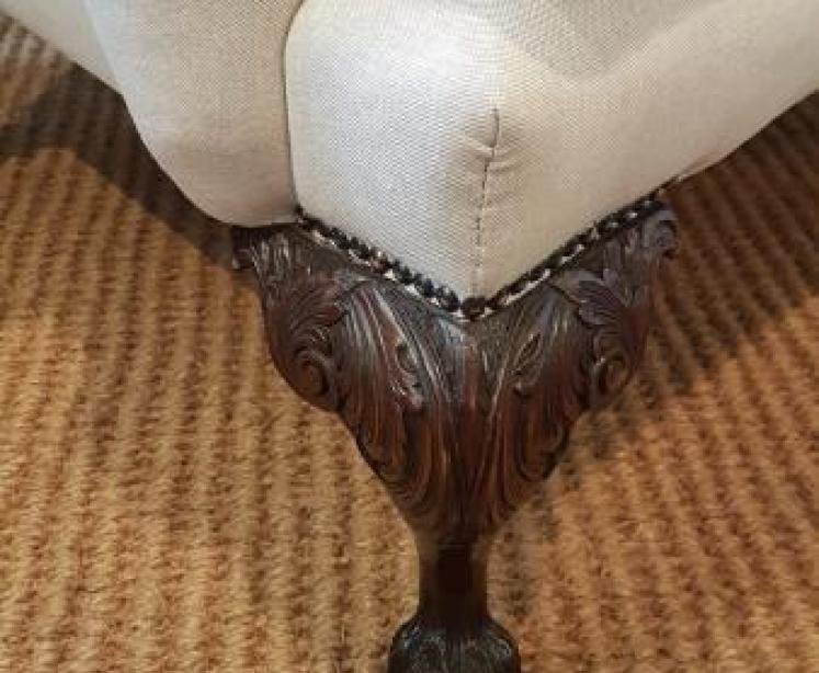 Pair of Victorian Wing Back Arm Chairs - Image 2