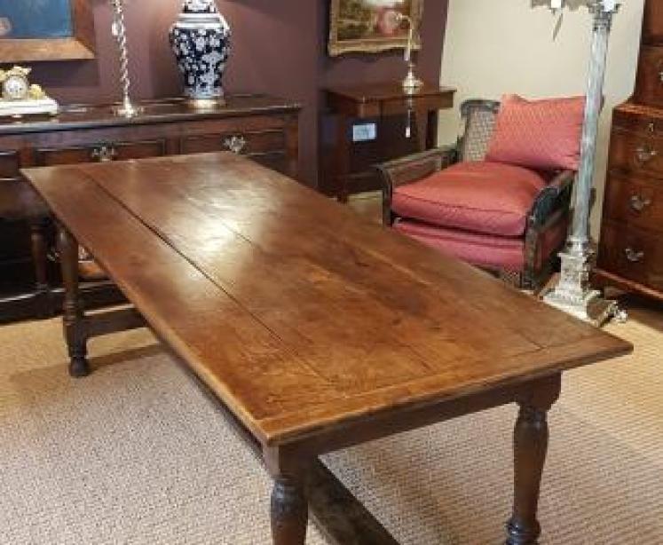George III Oak Farmhouse Refectory Table - Image 5