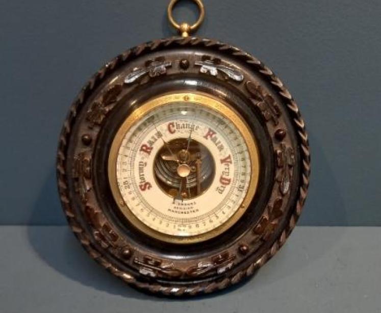 Victorian Ebony Cased Aneroid Barometer - Image 6