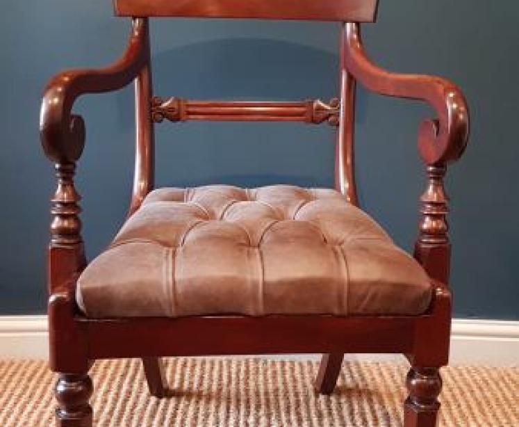 William IV Mahogany Desk Chair - Image 5