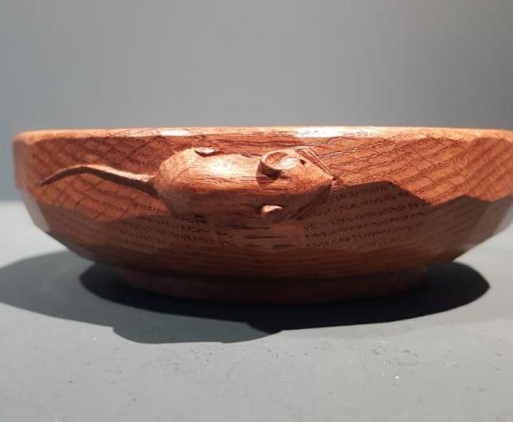 Superb 1950's 6" Mouseman Nut Bowl - Image 7