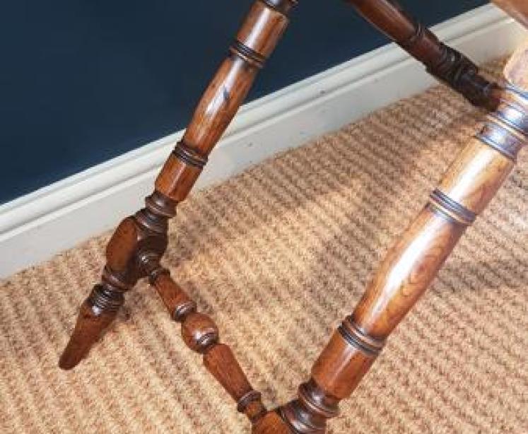 Victorian Country House Oak Drop Side Butlers Tray and Stand - Image 4