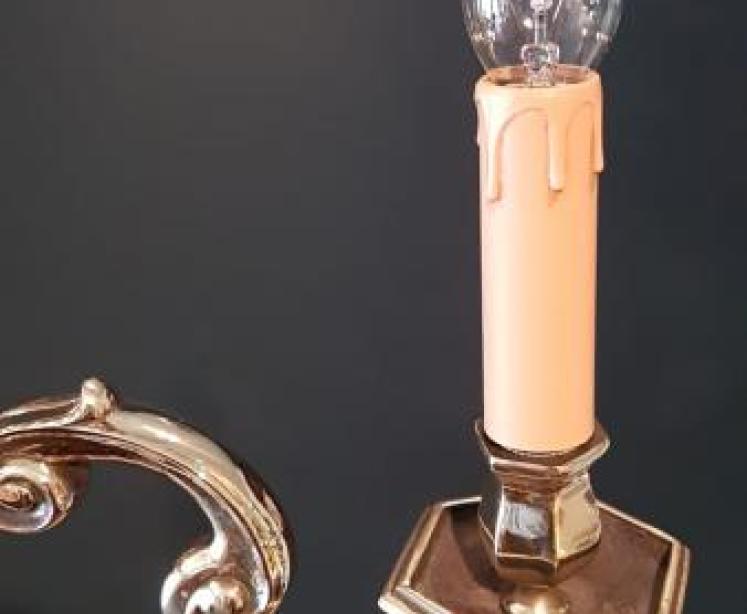 Impressive Edwardian Cast Brass Six Arm Chandelier  - Image 6