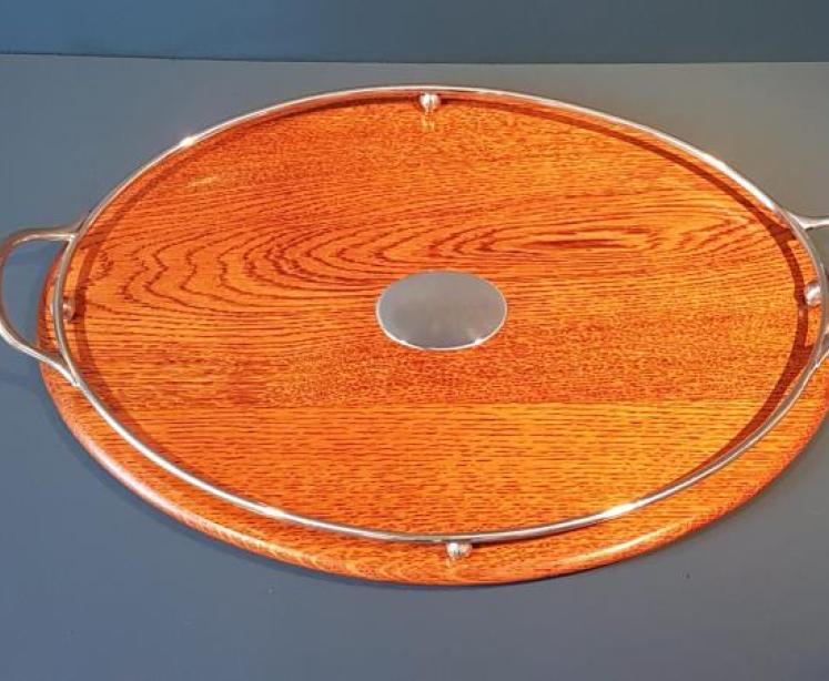 Edwardian Oak Tray - Image 1