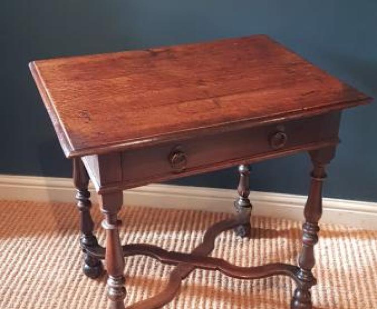 Superb George I Oak Side Table - Image 6
