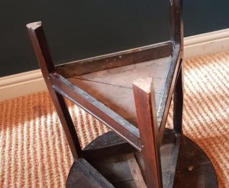 Small Proportioned George II Oak Cricket Table - Image 3