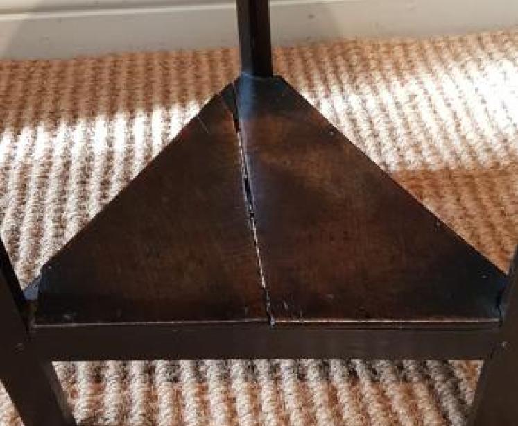 Small Proportioned George II Oak Cricket Table - Image 5