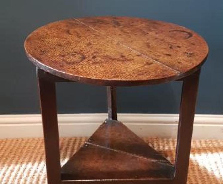 Small Proportioned George II Oak Cricket Table - Image 6