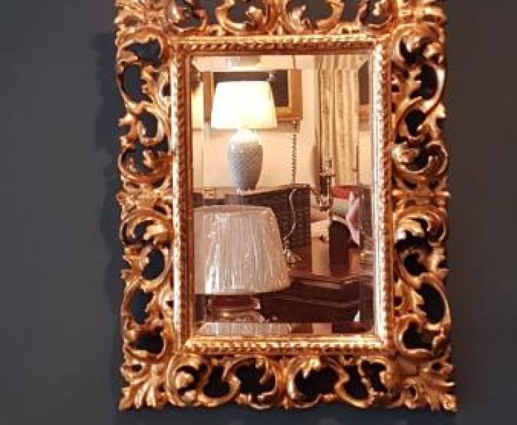 Victorian Timber Gilt Florentine Mirror - Image 1