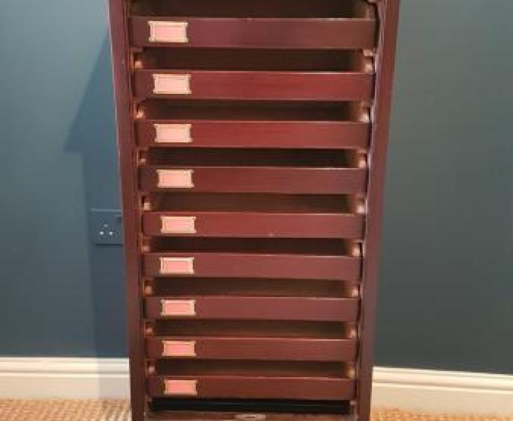 1920's Mahogany Fall Front File Cabinet - Image 1