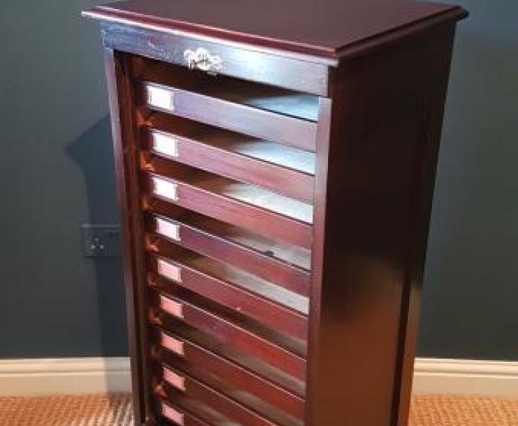 1920's Mahogany Fall Front File Cabinet - Image 2