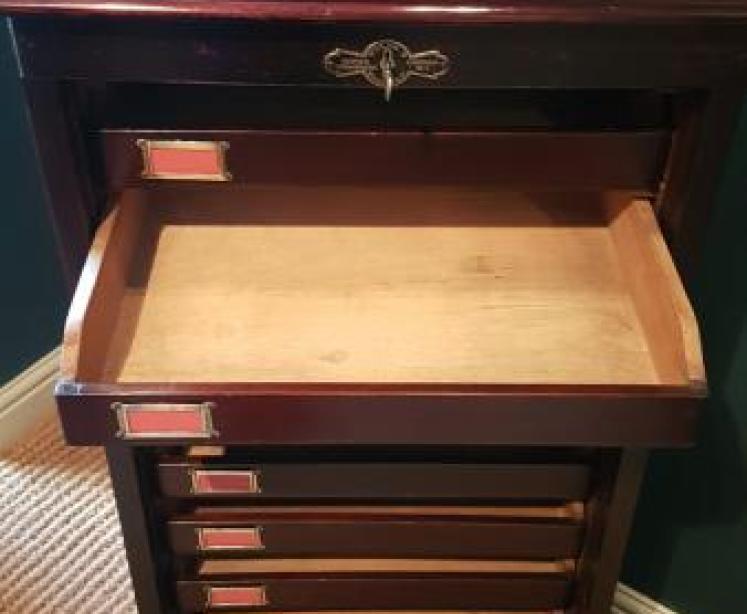 1920's Mahogany Fall Front File Cabinet - Image 3