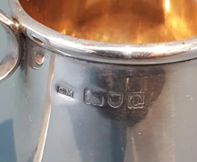 Edwardian Gilt Lined Silver Cream Pitcher - Image 5