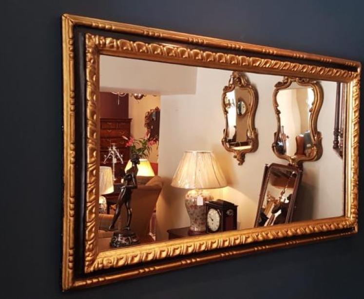 Large Victorian Gilt Mirror - Image 2