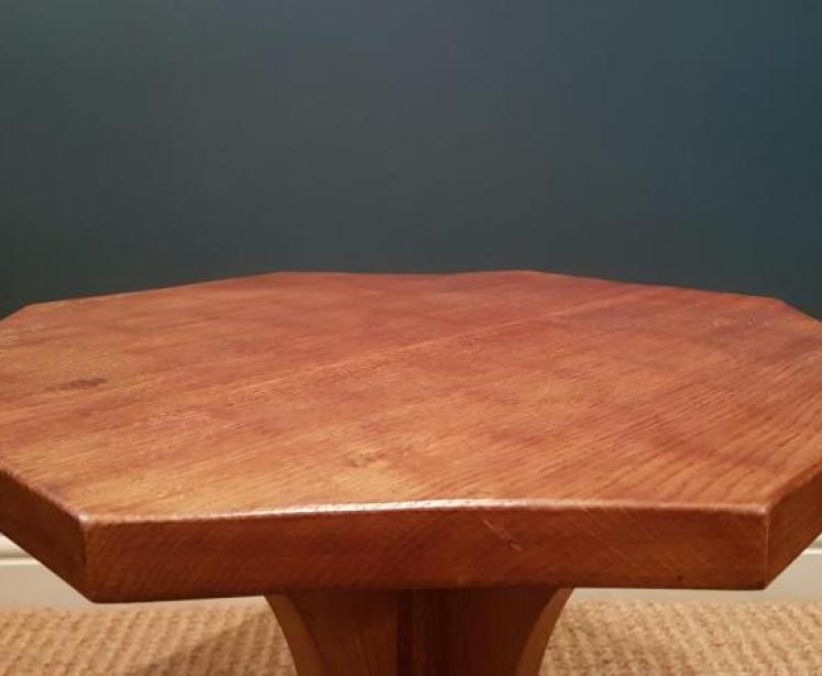 1950's Mouseman Octagonal Occasional Table  - Image 4