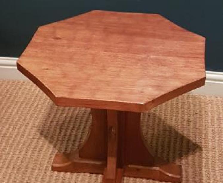 1950's Mouseman Octagonal Occasional Table  - Image 6